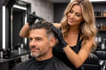 Men's hair colouring at Barbers & Bronzing